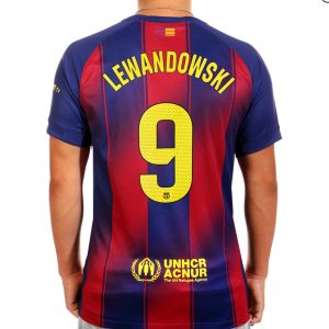Camiseta Barcelona Lewandowski 9 Home Fan