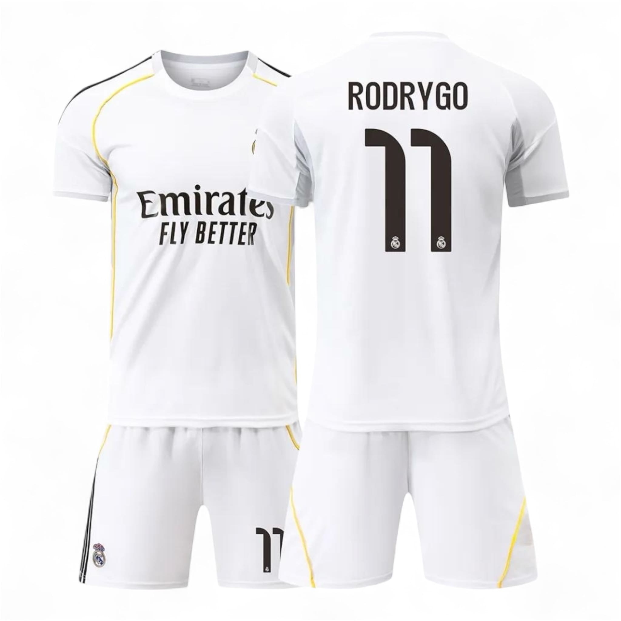 Rodrygo 11 Conjunto Niño R.madrid Primera Equipación Versión Aficionado