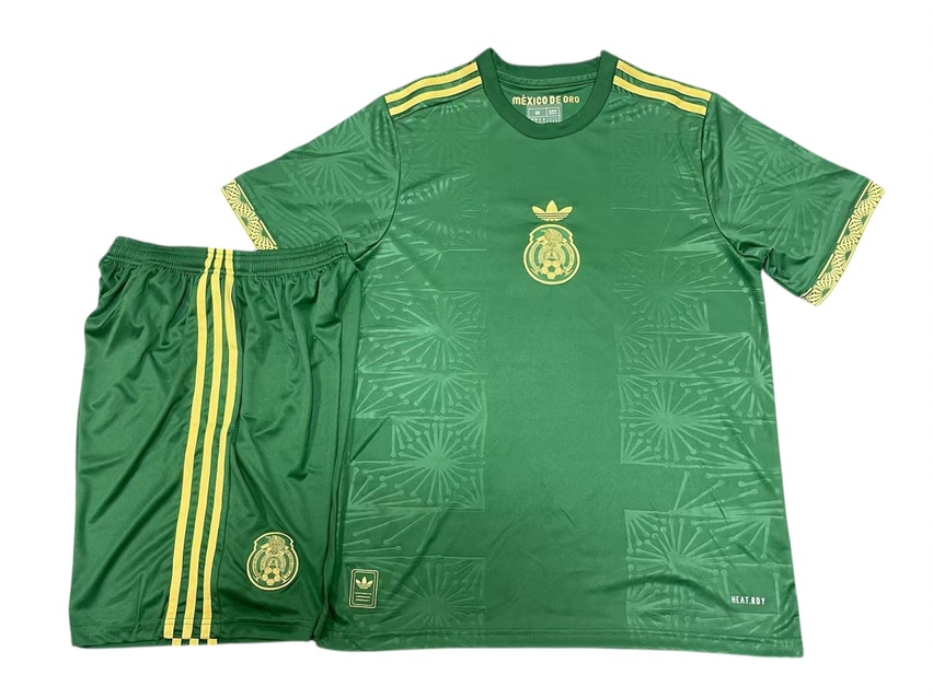 Camiseta Mexico Verde Oro Niño