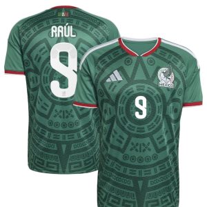 Nueva Camiseta Selección México versión Home personalzada con Raúl 7 para el Mundial 2026